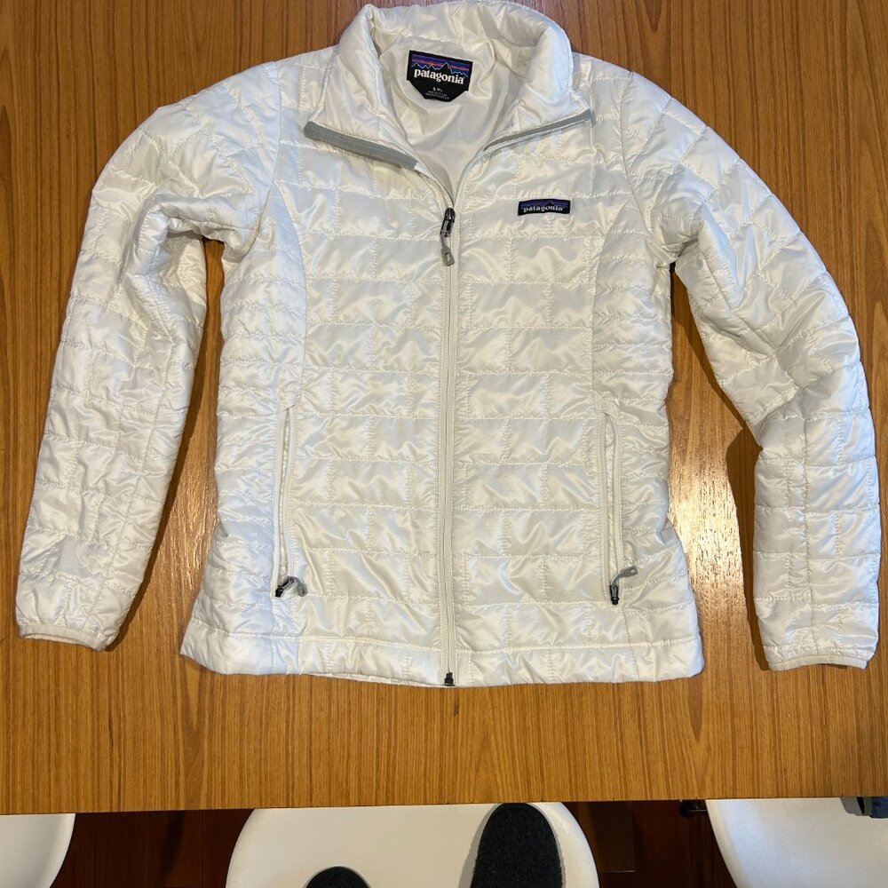 Patagonia Nano Puff Jacket birch white sz small women's